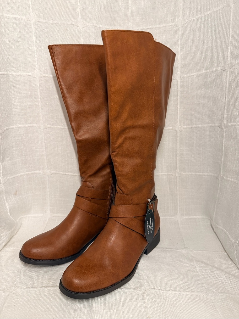 NWT Style & Co Margoo Acorn Brown Wide Calf Riding Boots 7.5M